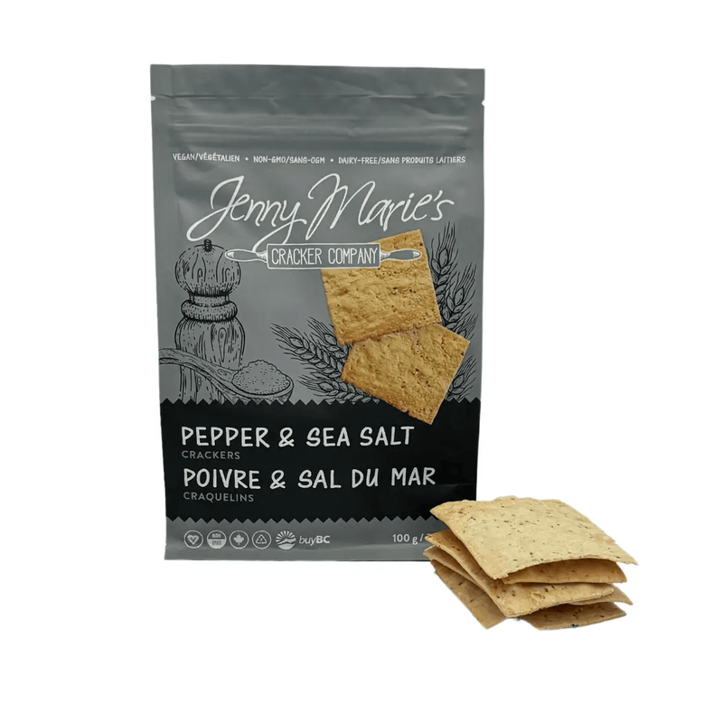 Jenny Marie's Cracker Co. - Pepper & Sea Salt Crackers