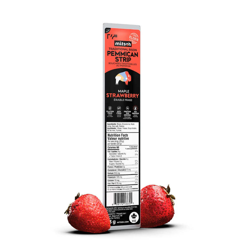 mitsoh - Pemmican Strips - Maple Strawberry