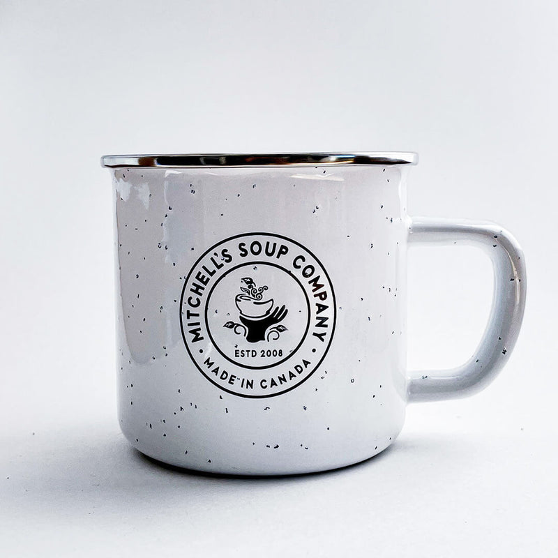 Mitchells Soup Co. Enamel Mug - White